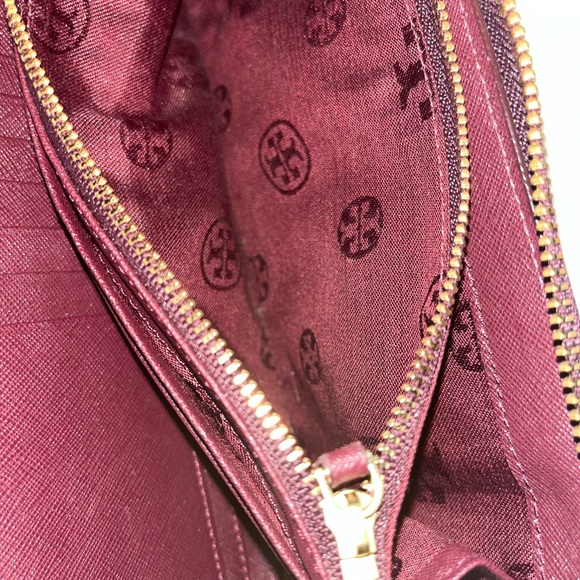 Like New, Tory Burch Burgundy Wristlet - Picture 10 of 14